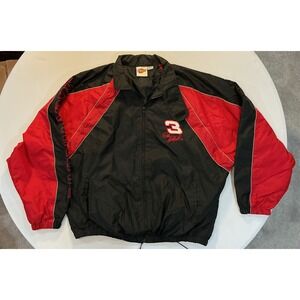 VTG Y2K Dale Earnhardt Racing Jacket Mens XL Black Red Nascar Winners Circle